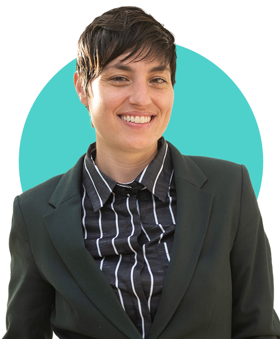 picture of a woman wearing smart clothing and smiling